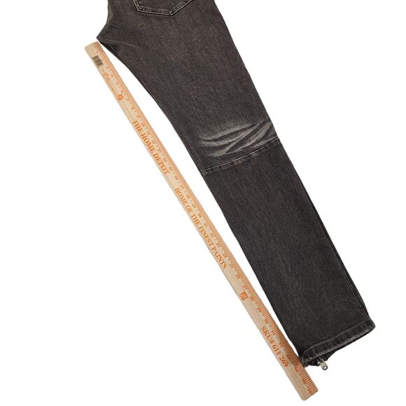 MNML Mens Jeans Zippered leg opening Size 38 x 34 Whiskered Y2K 90s Gray - Picture 12 of 14